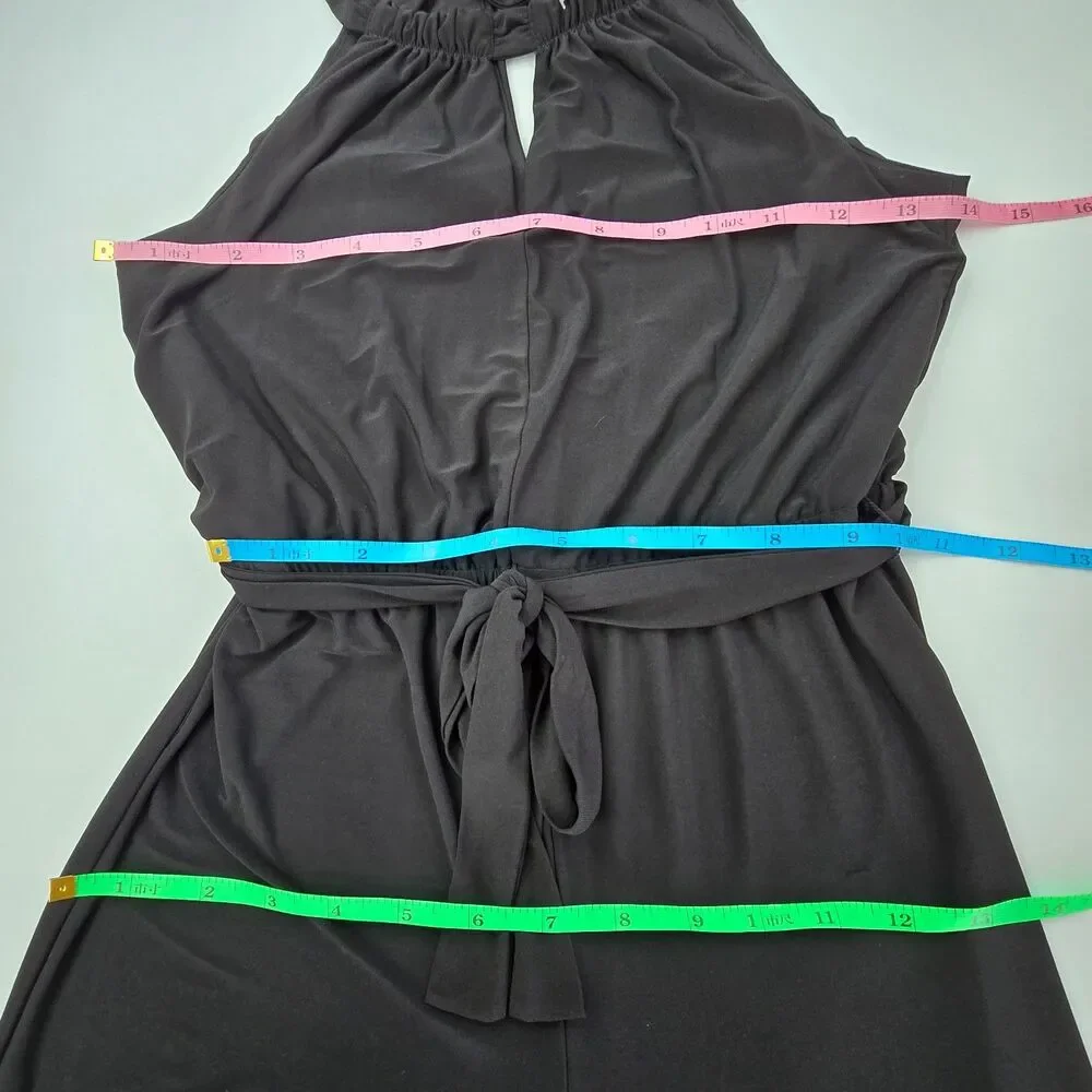 Emma & Michele black halter stretch jumpsuit Medium - Picture 6 of 8